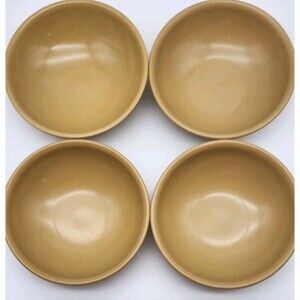 Vintage Set (4) 8" Vollrath Melamine Brown Pasta/Salad/Rice Bowl  Made In USA